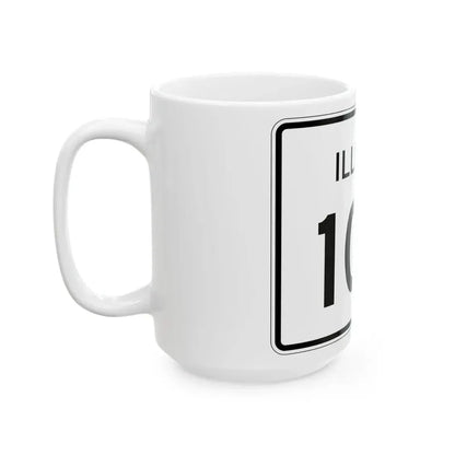 Illinois 108 (Illinois) (Road Sign) White Coffee Mug - Go Mug Yourself