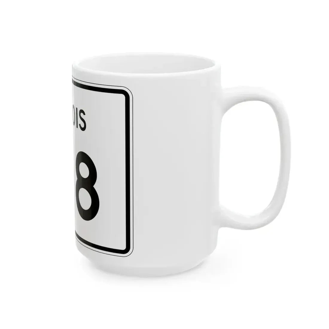 Illinois 108 (Illinois) (Road Sign) White Coffee Mug - Go Mug Yourself