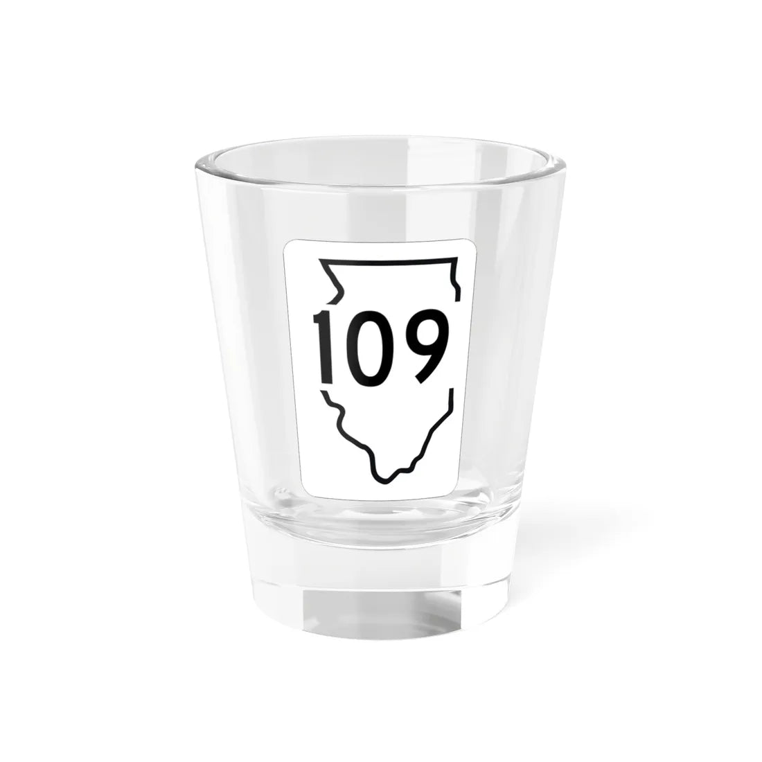 Illinois 109 1950 (Illinois) (Road Sign) Shot Glass 1.5oz 1.5oz - Go Mug Yourself
