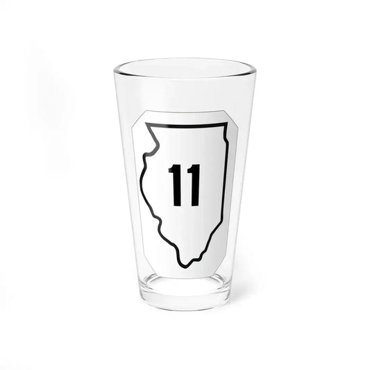 Illinois 11 1926 (Illinois) (Road Sign) Pint Glass 16oz 16oz - Go Mug Yourself