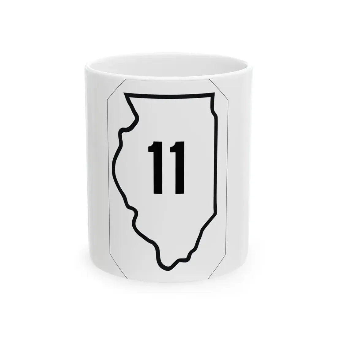 Illinois 11 1926 (Illinois) (Road Sign) White Coffee Mug 11oz - Go Mug Yourself