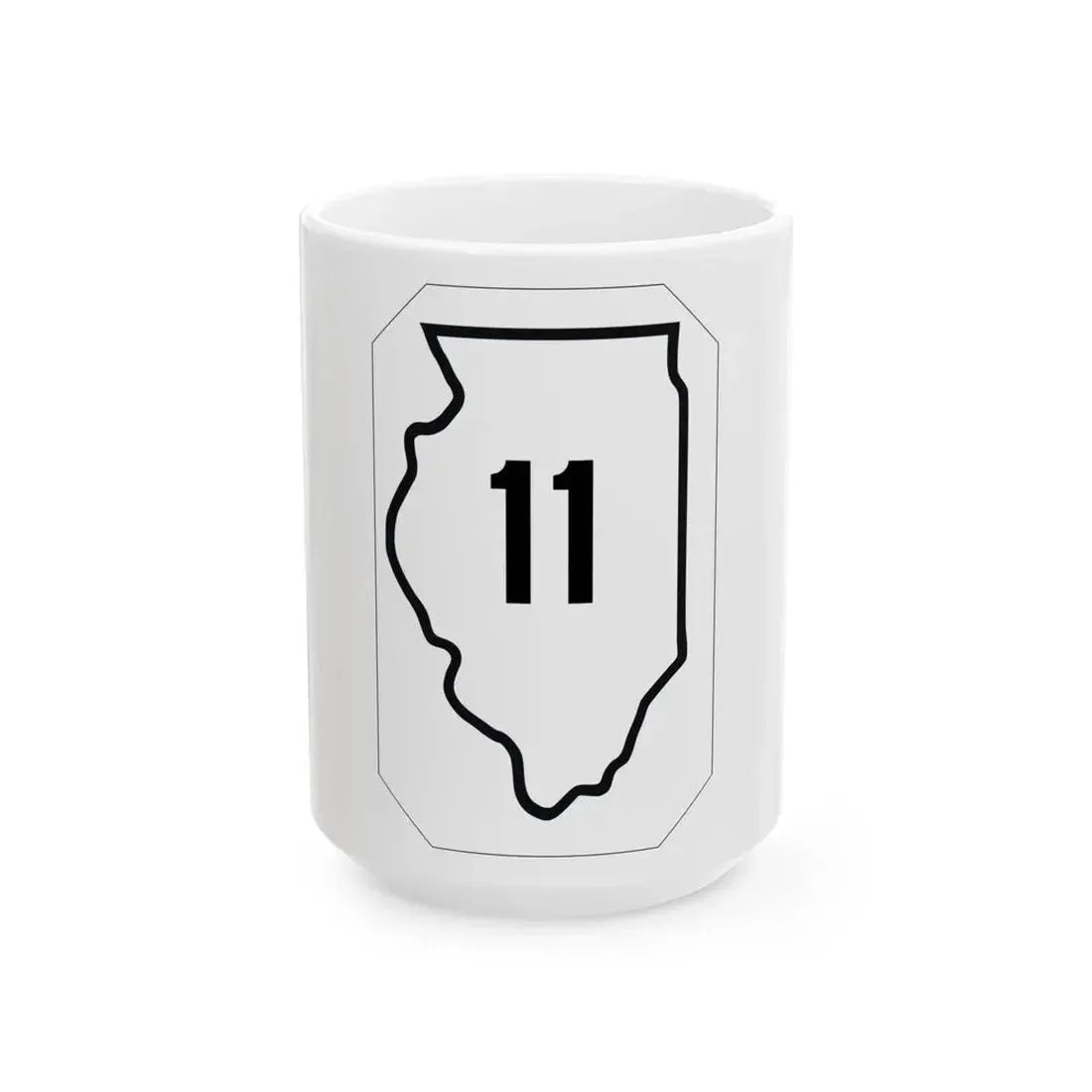 Illinois 11 1926 (Illinois) (Road Sign) White Coffee Mug 15oz - Go Mug Yourself