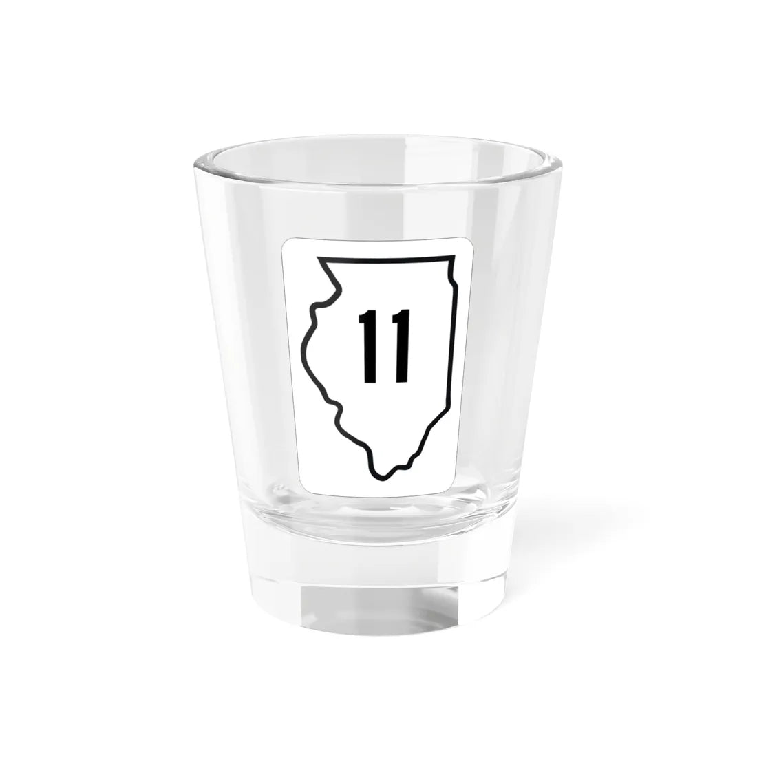 Illinois 11 1950 (Illinois) (Road Sign) Shot Glass 1.5oz 1.5oz - Go Mug Yourself