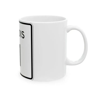 Illinois 11 (Illinois) (Road Sign) White Coffee Mug - Go Mug Yourself