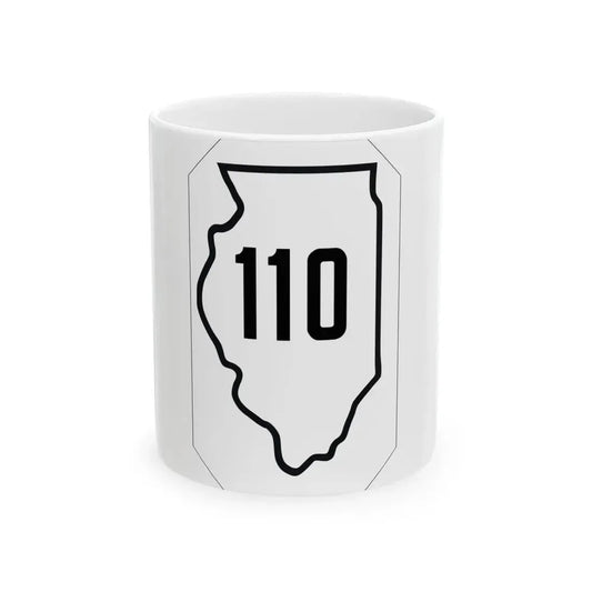 Illinois 110 1926 (Illinois) (Road Sign) White Coffee Mug 11oz - Go Mug Yourself