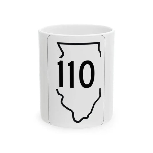 Illinois 110 1950 (Illinois) (Road Sign) White Coffee Mug 11oz - Go Mug Yourself