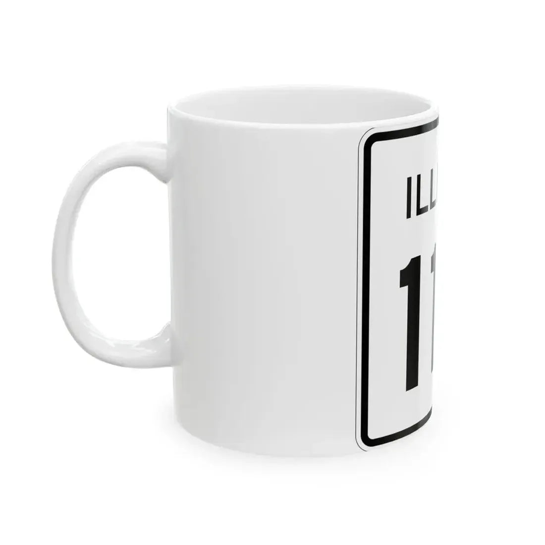 Illinois 110 (Illinois) (Road Sign) White Coffee Mug - Go Mug Yourself