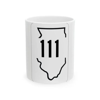 Illinois 111 1950 (Illinois) (Road Sign) White Coffee Mug 11oz - Go Mug Yourself