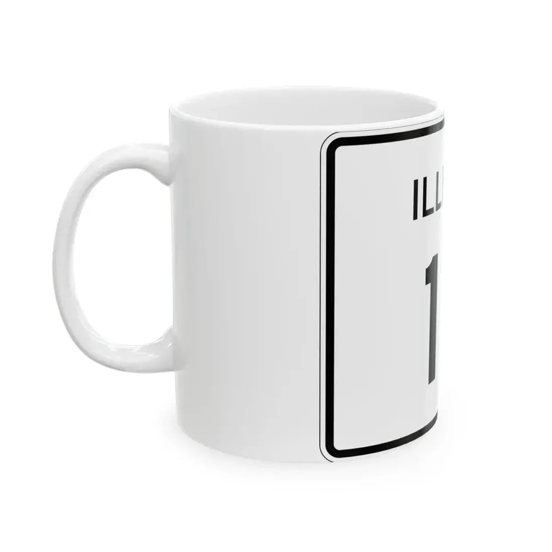 Illinois 111 (Illinois) (Road Sign) White Coffee Mug - Go Mug Yourself