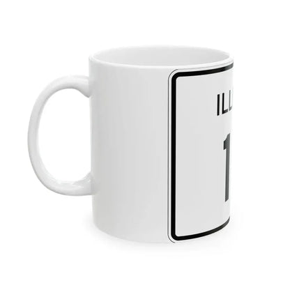 Illinois 111 (Illinois) (Road Sign) White Coffee Mug - Go Mug Yourself