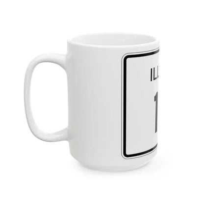 Illinois 111 (Illinois) (Road Sign) White Coffee Mug - Go Mug Yourself