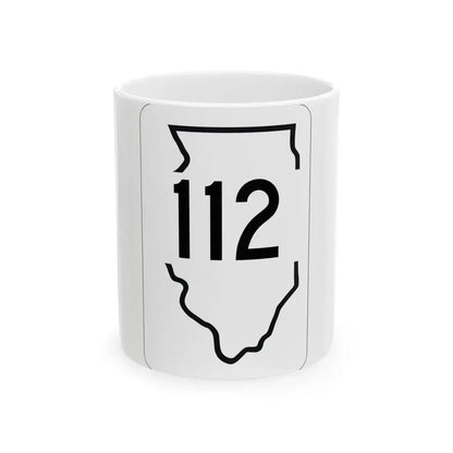 Illinois 112 1950 (Illinois) (Road Sign) White Coffee Mug 11oz - Go Mug Yourself