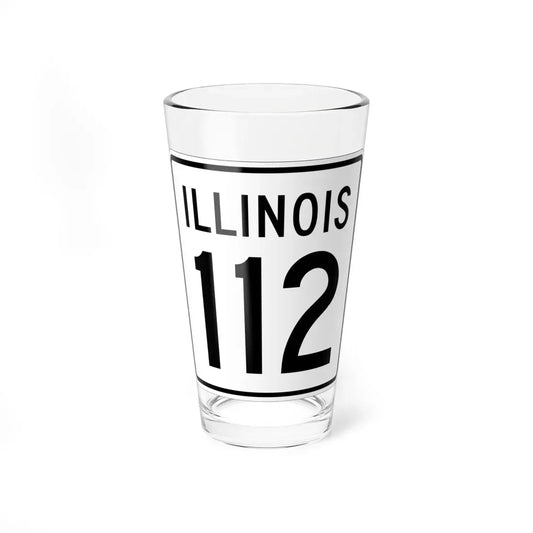Illinois 112 1960 (Illinois) (Road Sign) Pint Glass 16oz 16oz - Go Mug Yourself