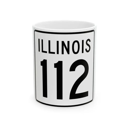 Illinois 112 1960 (Illinois) (Road Sign) White Coffee Mug 11oz - Go Mug Yourself