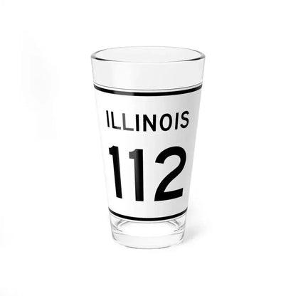 Illinois 112 (Illinois) (Road Sign) Pint Glass 16oz 16oz - Go Mug Yourself