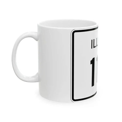 Illinois 112 (Illinois) (Road Sign) White Coffee Mug - Go Mug Yourself