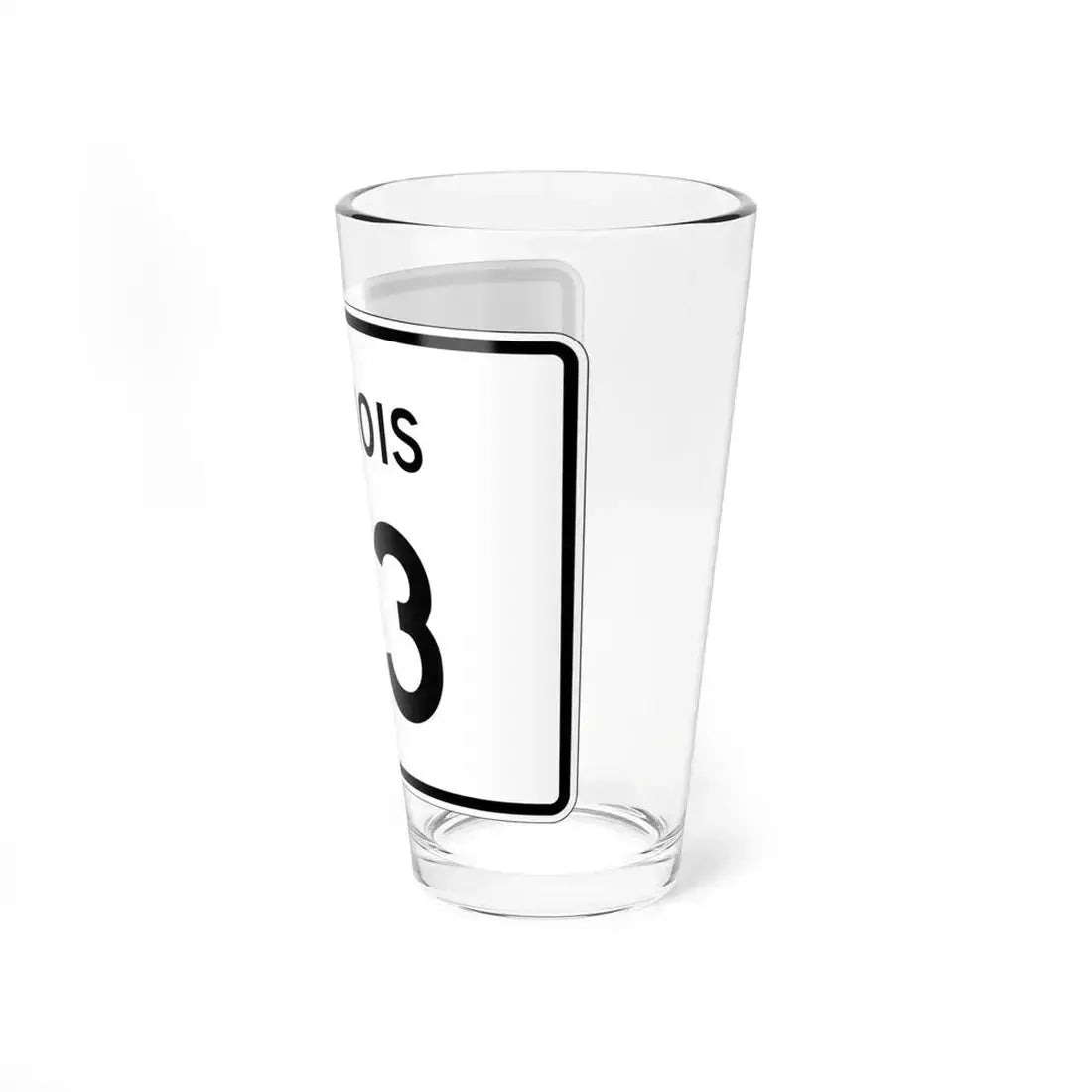 Illinois 113 (Illinois) (Road Sign) Pint Glass 16oz - Go Mug Yourself
