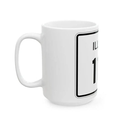 Illinois 113 (Illinois) (Road Sign) White Coffee Mug - Go Mug Yourself