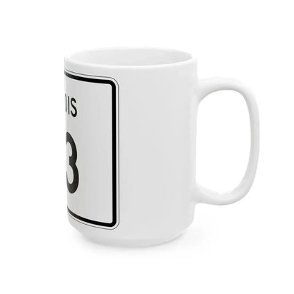 Illinois 113 (Illinois) (Road Sign) White Coffee Mug - Go Mug Yourself