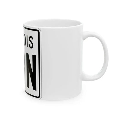 Illinois 113N 1960 (Illinois) (Road Sign) White Coffee Mug - Go Mug Yourself