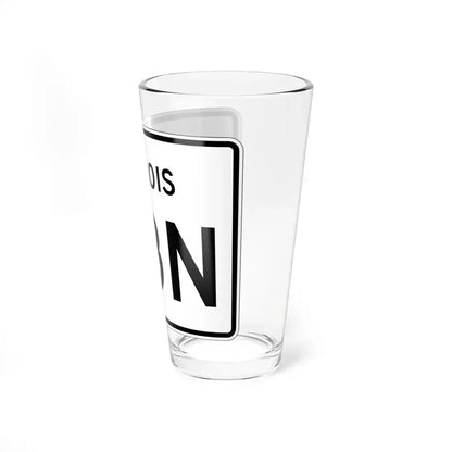 Illinois 113N (Illinois) (Road Sign) Pint Glass 16oz - Go Mug Yourself