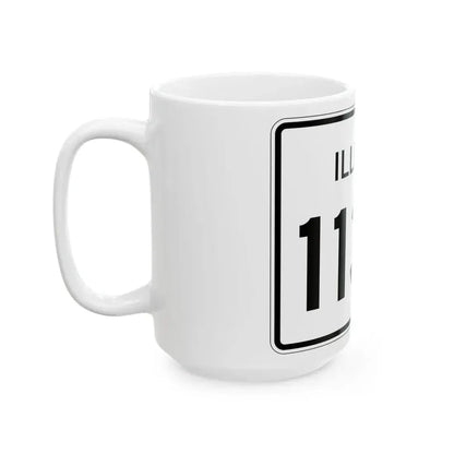 Illinois 113N (Illinois) (Road Sign) White Coffee Mug - Go Mug Yourself
