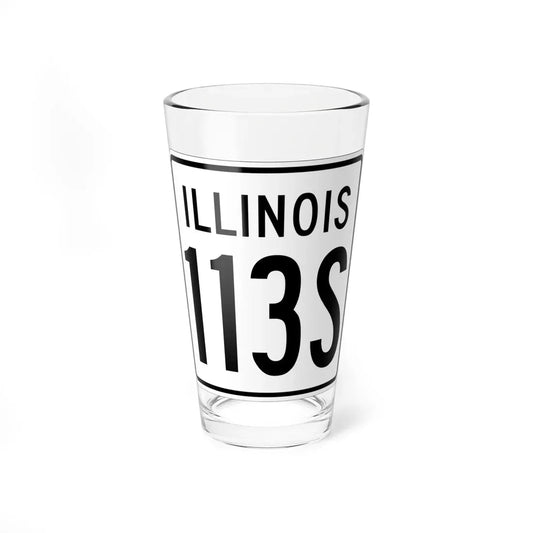 Illinois 113S 1960 (Illinois) (Road Sign) Pint Glass 16oz 16oz - Go Mug Yourself