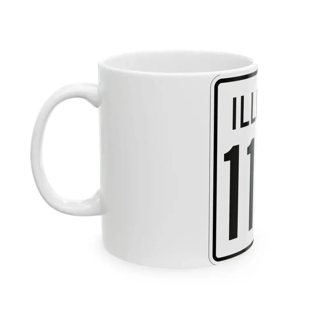 Illinois 113S 1960 (Illinois) (Road Sign) White Coffee Mug - Go Mug Yourself