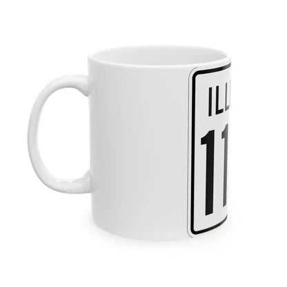 Illinois 113S 1960 (Illinois) (Road Sign) White Coffee Mug - Go Mug Yourself