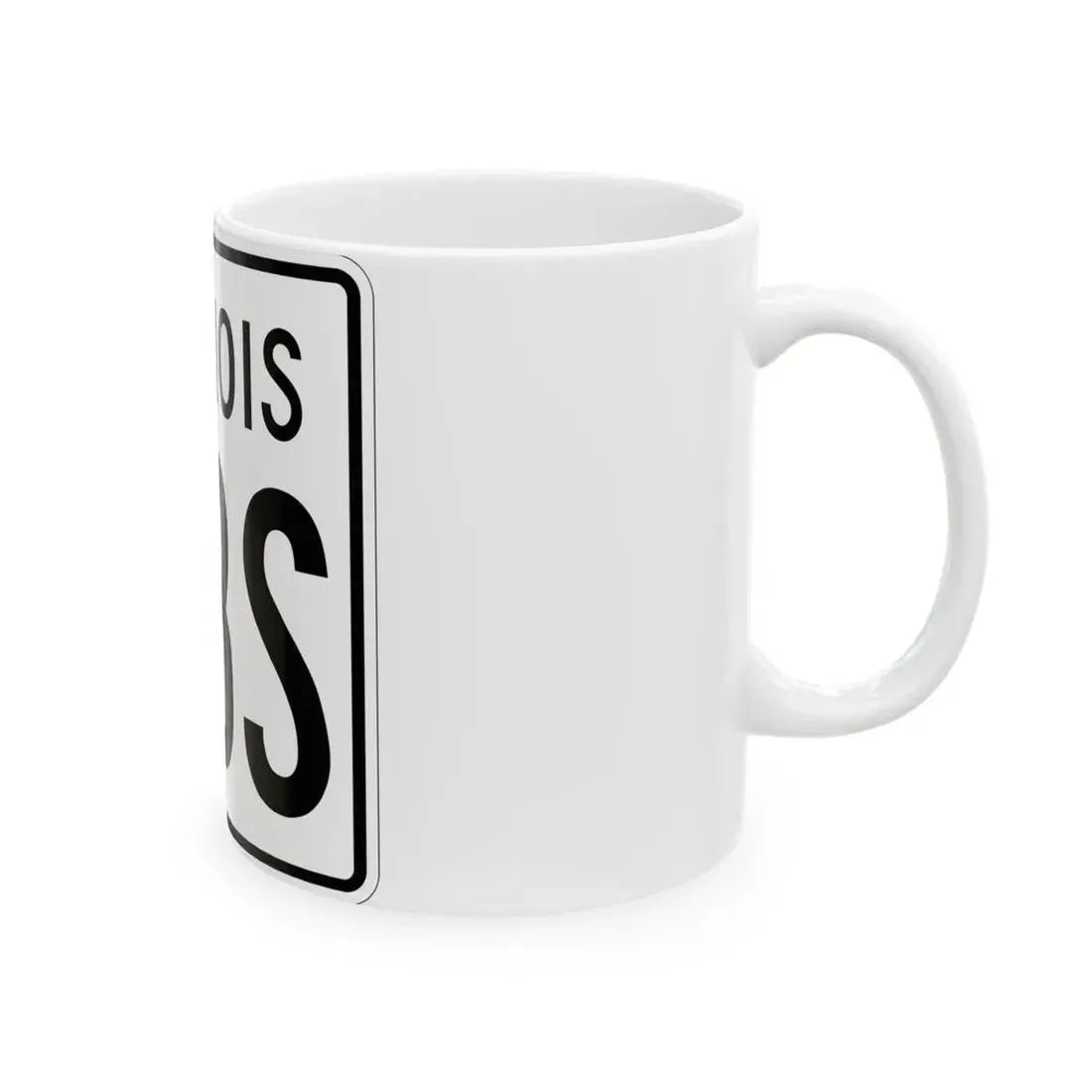 Illinois 113S 1960 (Illinois) (Road Sign) White Coffee Mug - Go Mug Yourself