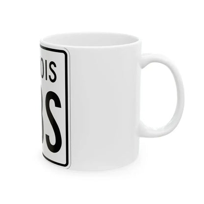 Illinois 113S 1960 (Illinois) (Road Sign) White Coffee Mug - Go Mug Yourself