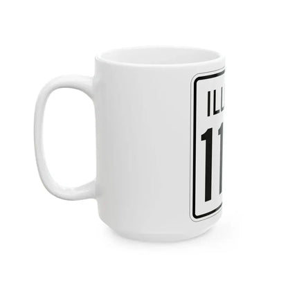 Illinois 113S 1960 (Illinois) (Road Sign) White Coffee Mug - Go Mug Yourself