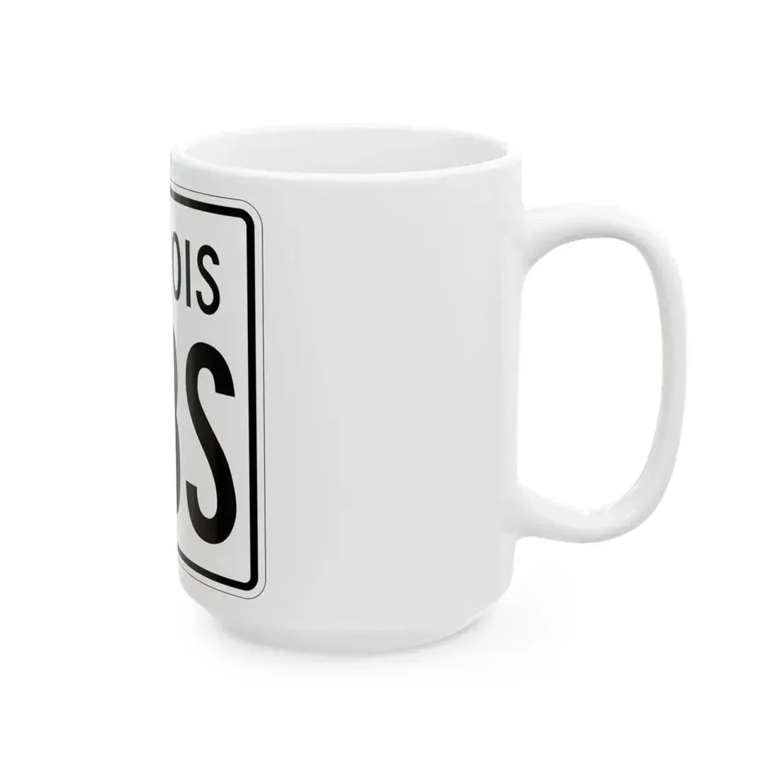 Illinois 113S 1960 (Illinois) (Road Sign) White Coffee Mug - Go Mug Yourself