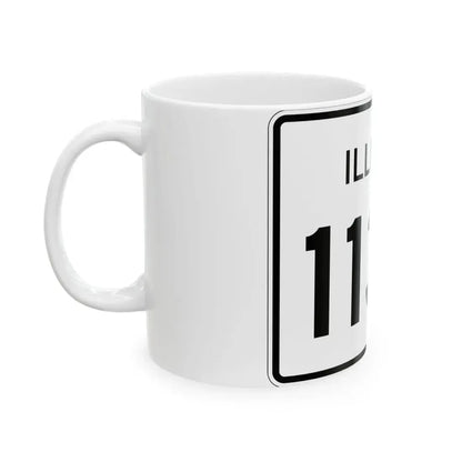 Illinois 113S (Illinois) (Road Sign) White Coffee Mug - Go Mug Yourself