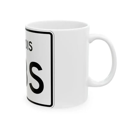 Illinois 113S (Illinois) (Road Sign) White Coffee Mug - Go Mug Yourself