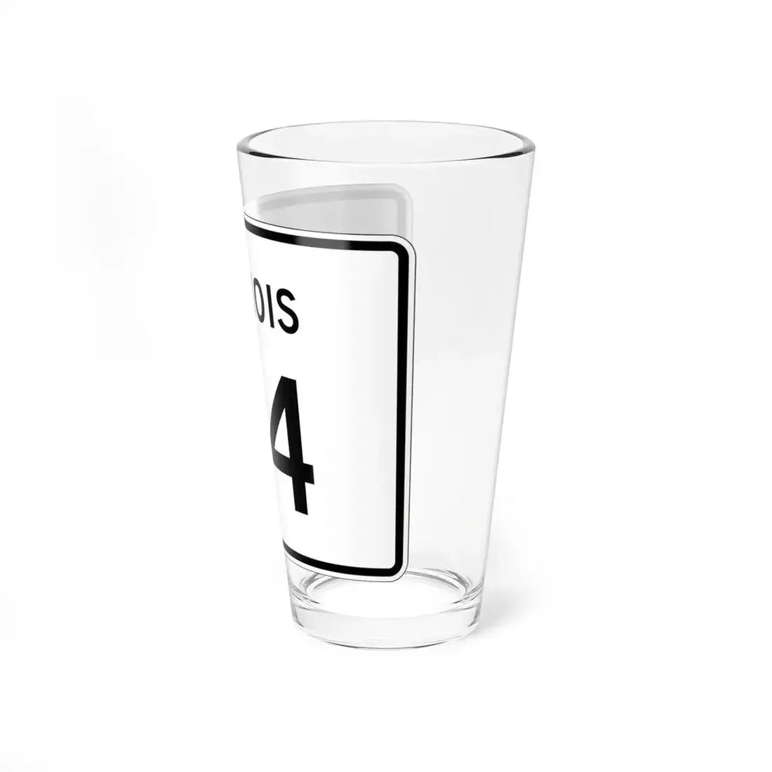 Illinois 114 (Illinois) (Road Sign) Pint Glass 16oz - Go Mug Yourself