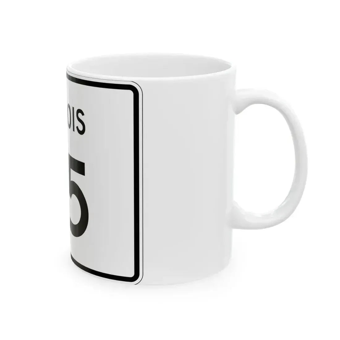 Illinois 115 (Illinois) (Road Sign) White Coffee Mug - Go Mug Yourself