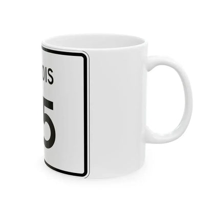 Illinois 115 (Illinois) (Road Sign) White Coffee Mug - Go Mug Yourself