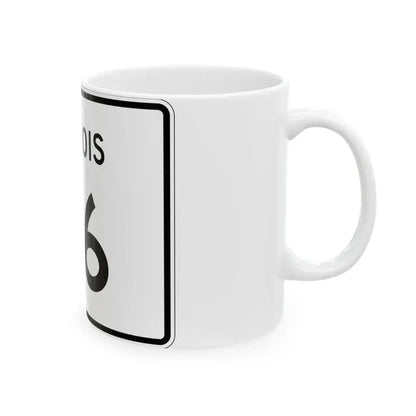 Illinois 116 (Illinois) (Road Sign) White Coffee Mug - Go Mug Yourself