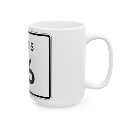 Illinois 116 (Illinois) (Road Sign) White Coffee Mug - Go Mug Yourself