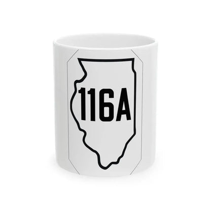 Illinois 116A 1926 (Illinois) (Road Sign) White Coffee Mug 11oz - Go Mug Yourself