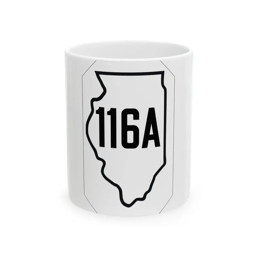 Illinois 116A 1926 (Illinois) (Road Sign) White Coffee Mug 11oz - Go Mug Yourself