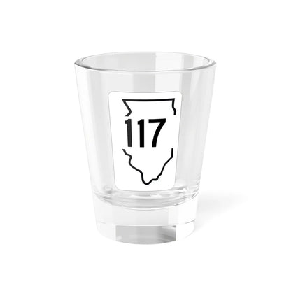 Illinois 117 1950 (Illinois) (Road Sign) Shot Glass 1.5oz 1.5oz - Go Mug Yourself