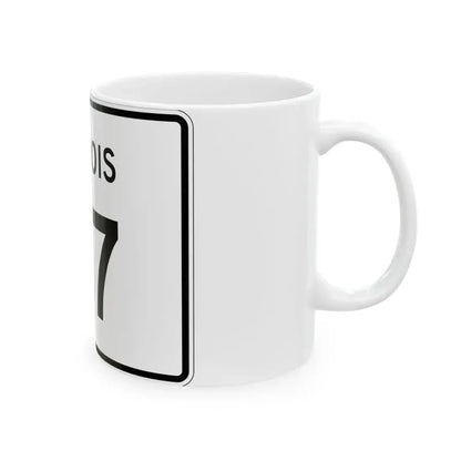 Illinois 117 (Illinois) (Road Sign) White Coffee Mug - Go Mug Yourself