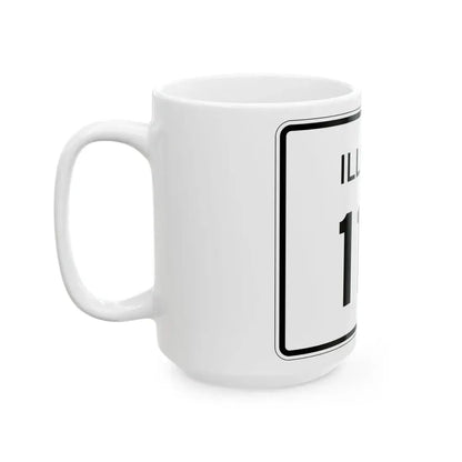 Illinois 117 (Illinois) (Road Sign) White Coffee Mug - Go Mug Yourself