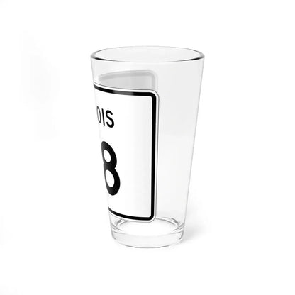 Illinois 118 (Illinois) (Road Sign) Pint Glass 16oz - Go Mug Yourself