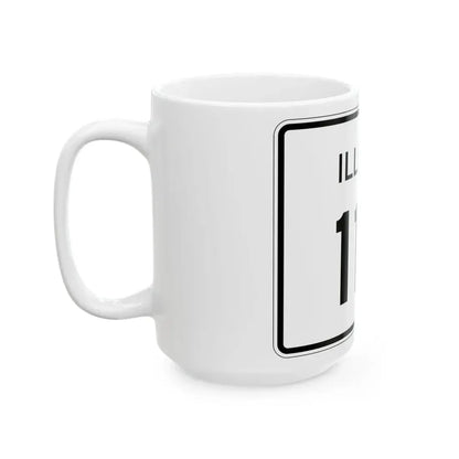 Illinois 118 (Illinois) (Road Sign) White Coffee Mug - Go Mug Yourself
