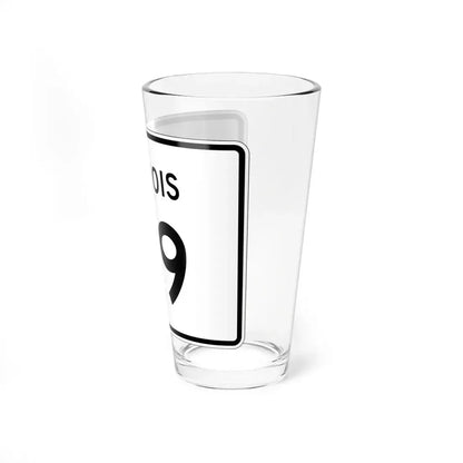 Illinois 119 (Illinois) (Road Sign) Pint Glass 16oz - Go Mug Yourself