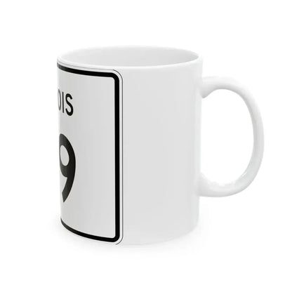 Illinois 119 (Illinois) (Road Sign) White Coffee Mug - Go Mug Yourself