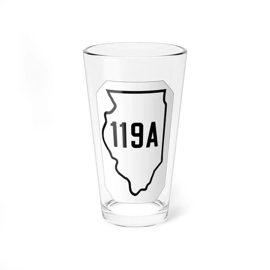 Illinois 119A 1926 (Illinois) (Road Sign) Pint Glass 16oz 16oz - Go Mug Yourself